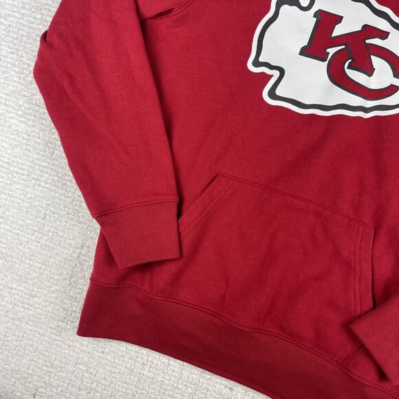 KANSAS CITY CHIEFS Hoodie Sweatshirt Men's Medium NFL Football Pullover Red - Picture 4 of 14